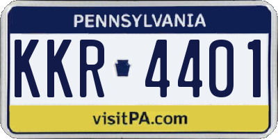 PA license plate KKR4401
