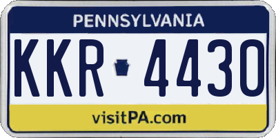 PA license plate KKR4430