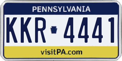 PA license plate KKR4441