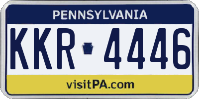 PA license plate KKR4446