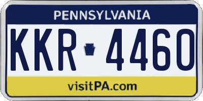 PA license plate KKR4460
