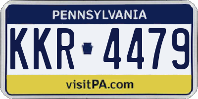 PA license plate KKR4479
