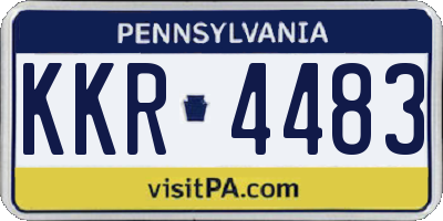 PA license plate KKR4483