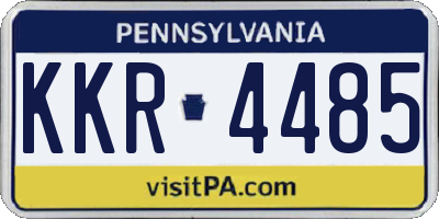 PA license plate KKR4485