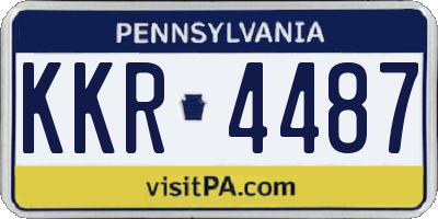 PA license plate KKR4487