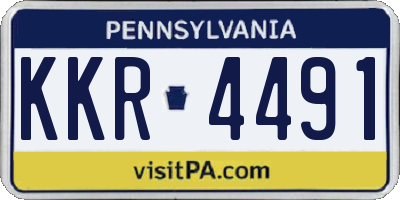 PA license plate KKR4491
