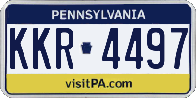 PA license plate KKR4497