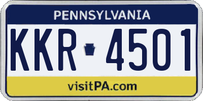 PA license plate KKR4501