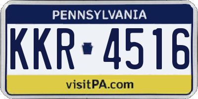 PA license plate KKR4516