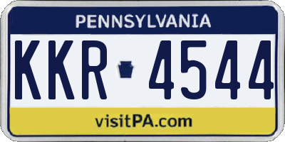 PA license plate KKR4544