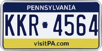 PA license plate KKR4564