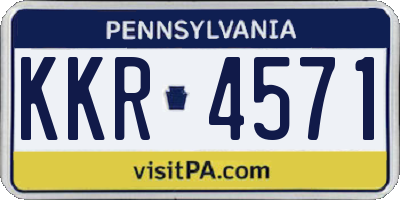 PA license plate KKR4571