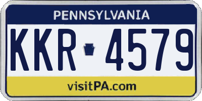 PA license plate KKR4579