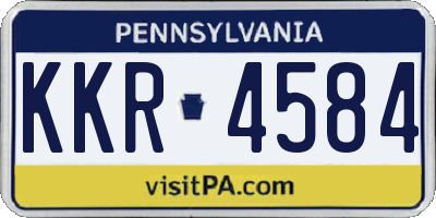 PA license plate KKR4584