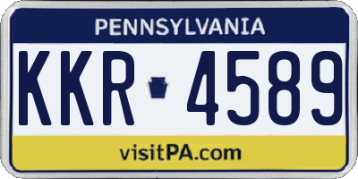PA license plate KKR4589
