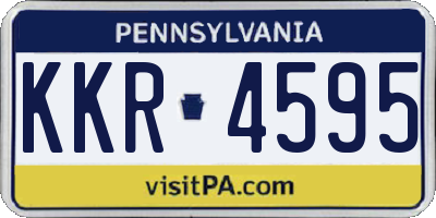 PA license plate KKR4595