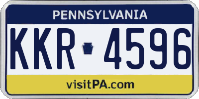 PA license plate KKR4596