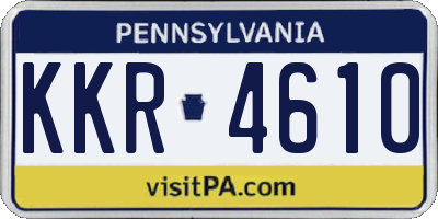PA license plate KKR4610