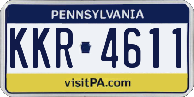 PA license plate KKR4611