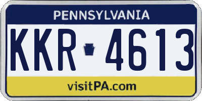 PA license plate KKR4613