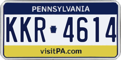 PA license plate KKR4614