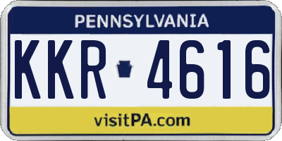 PA license plate KKR4616