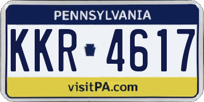 PA license plate KKR4617
