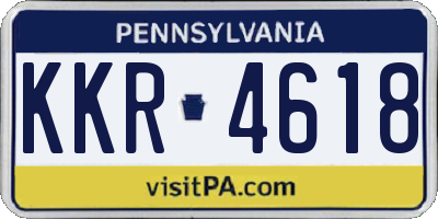 PA license plate KKR4618