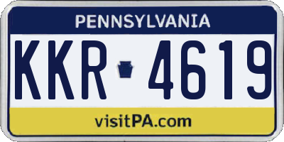 PA license plate KKR4619
