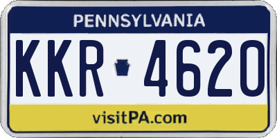 PA license plate KKR4620