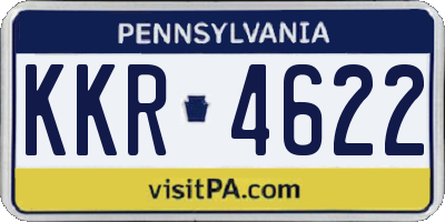 PA license plate KKR4622