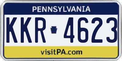 PA license plate KKR4623