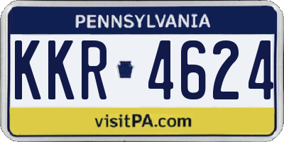 PA license plate KKR4624