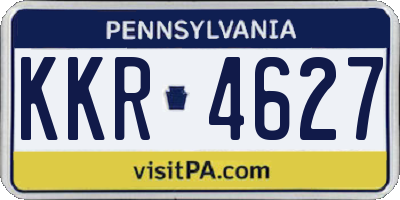 PA license plate KKR4627