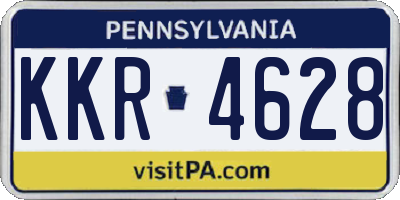 PA license plate KKR4628