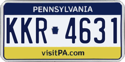 PA license plate KKR4631