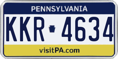 PA license plate KKR4634