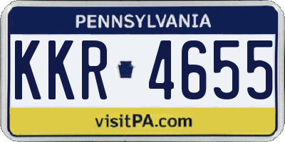 PA license plate KKR4655