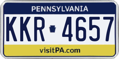 PA license plate KKR4657