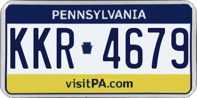 PA license plate KKR4679