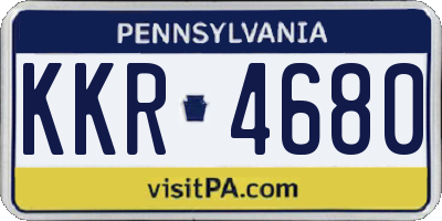PA license plate KKR4680