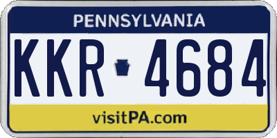 PA license plate KKR4684
