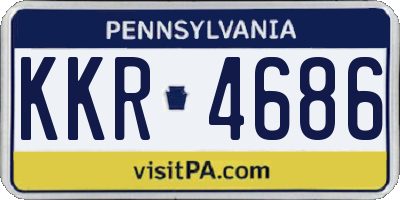 PA license plate KKR4686