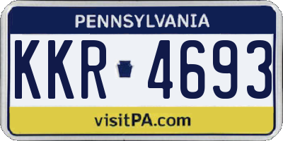 PA license plate KKR4693