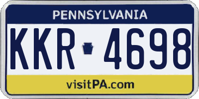 PA license plate KKR4698