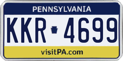 PA license plate KKR4699