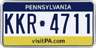 PA license plate KKR4711