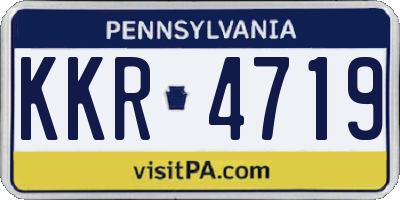 PA license plate KKR4719