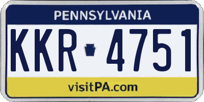 PA license plate KKR4751