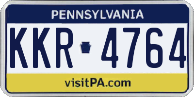 PA license plate KKR4764